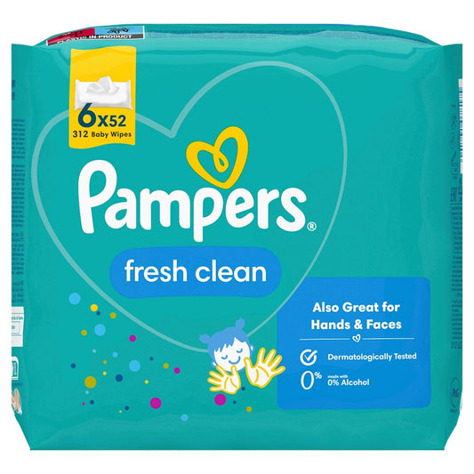 Pampers - Babydoekjes - Fresh Clean - 6x52 Stuks