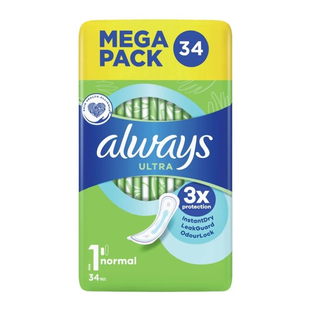 Always - Maandverband - 1 Normal - Ultra - Mega Pack - 34 Stuks