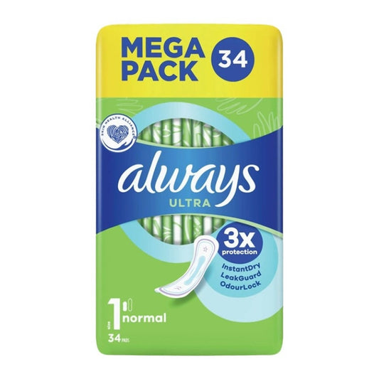 Always - Maandverband - 1 Normal - Ultra - Mega Pack - 34 Stuks