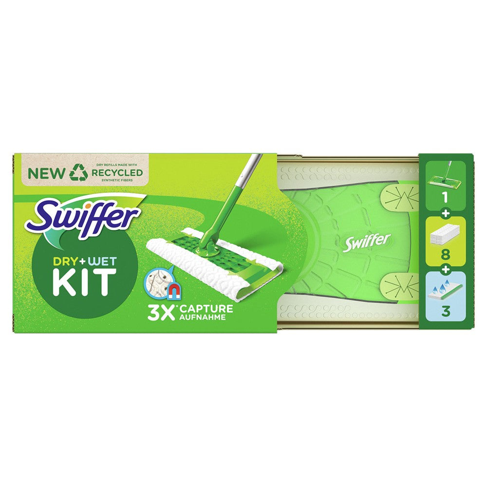 Swiffer - Sweeper - Starterset - 8 Dry + 3 Wet Wipes - 3x Capture - 11 Stuks