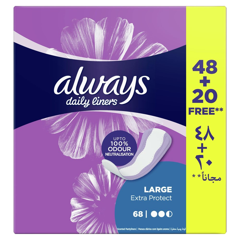 Always - Inlegkruisjes - 2.5 Large - Daily Liners - Extra Protect - 68 Stuks