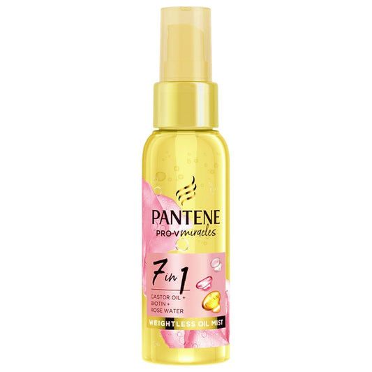 Pantene - Haarolie - Pro-V Miracles - 7in1 Weightless Oil Mist - Castor Oil + Biotin + Rose Water - 100ml