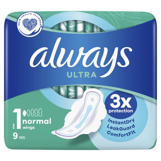 Always - Maandverband - 1 Normal Wings - Ultra Day - 3x Protection - 9 Stuks