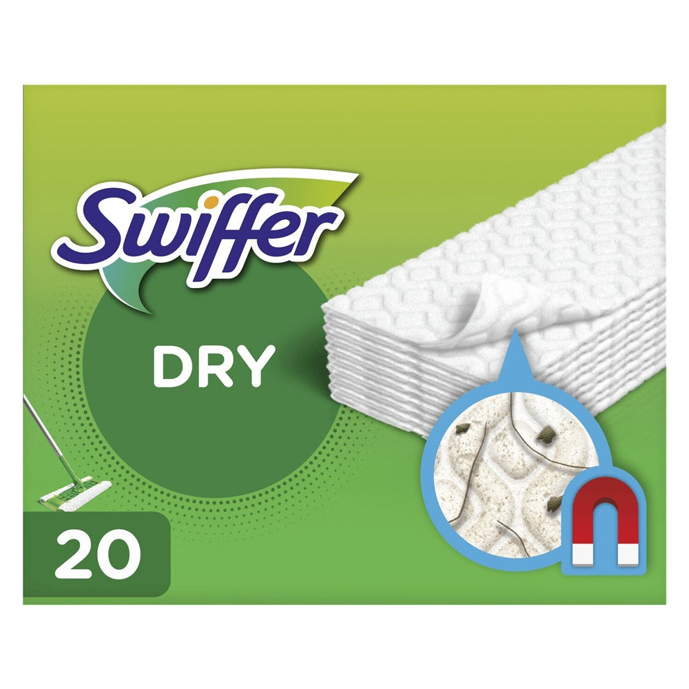 Swiffer - Vochtige Vloerdoekjes - Navulling - Dry - 3x Capture - 20 Stuks