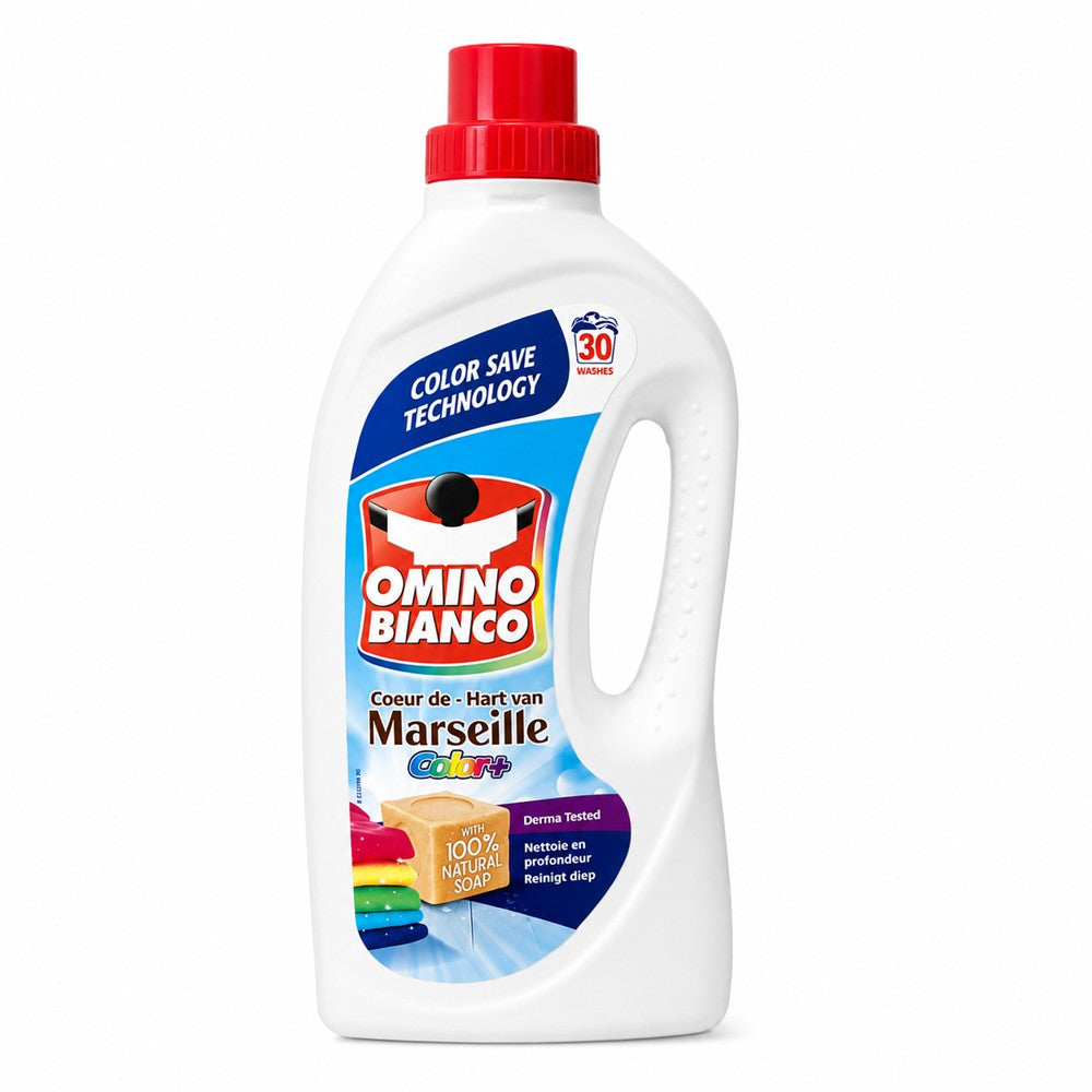 Omino Bianco - Wasmiddel - Vloeibaar - Marseille - Color + - 30Wb/1500ml