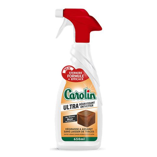 Carolin - Ontvetter - Spray - Ultra Degreaser - met Zwarte zeep - 650ml