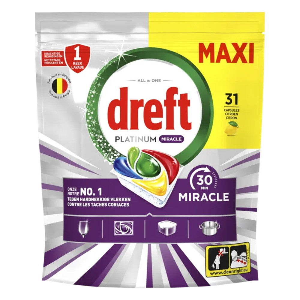 Dreft - Vaatwas - Pods - Miracle Lemon - 31Wb/510g