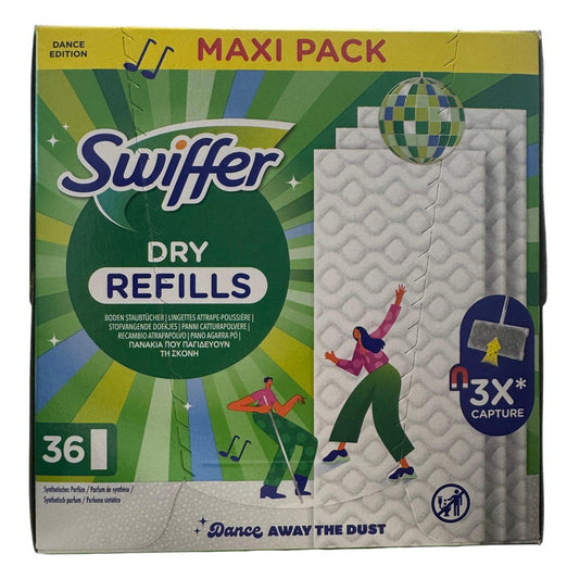 Swiffer - Vloerdoekjes - Navulling - Dry - Dance Edition - 36 Stuks