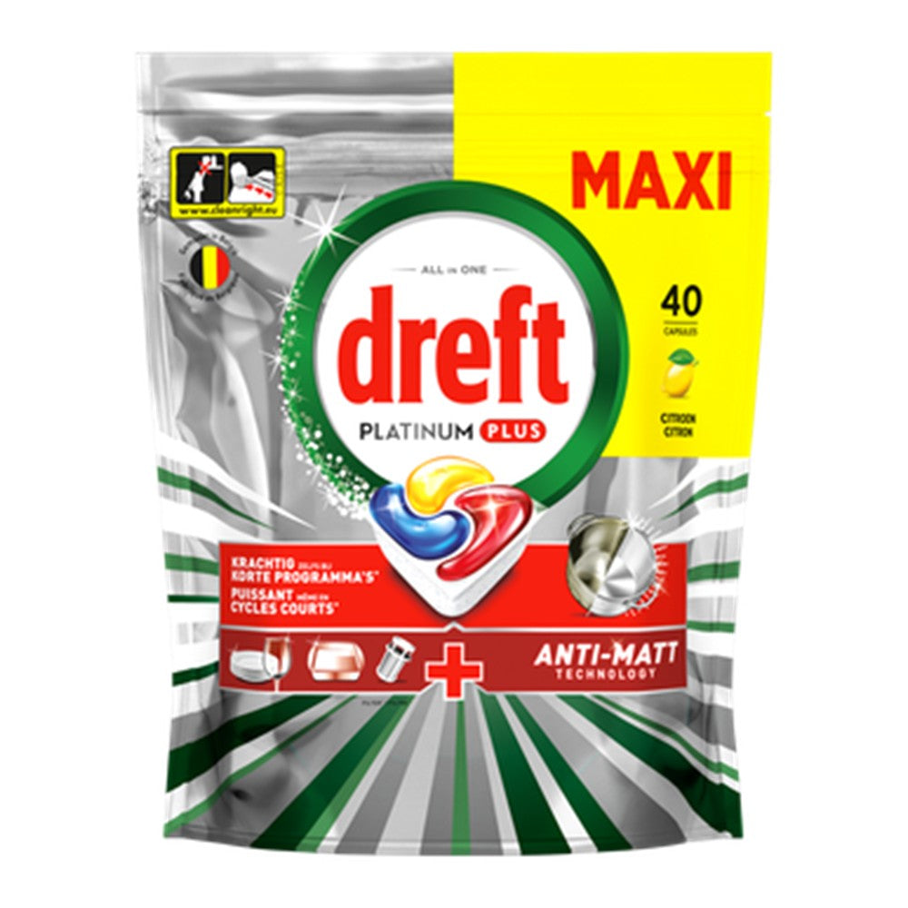 Dreft - Vaatwas - Pods - All-in 1 Lemon - 40Wb/620g
