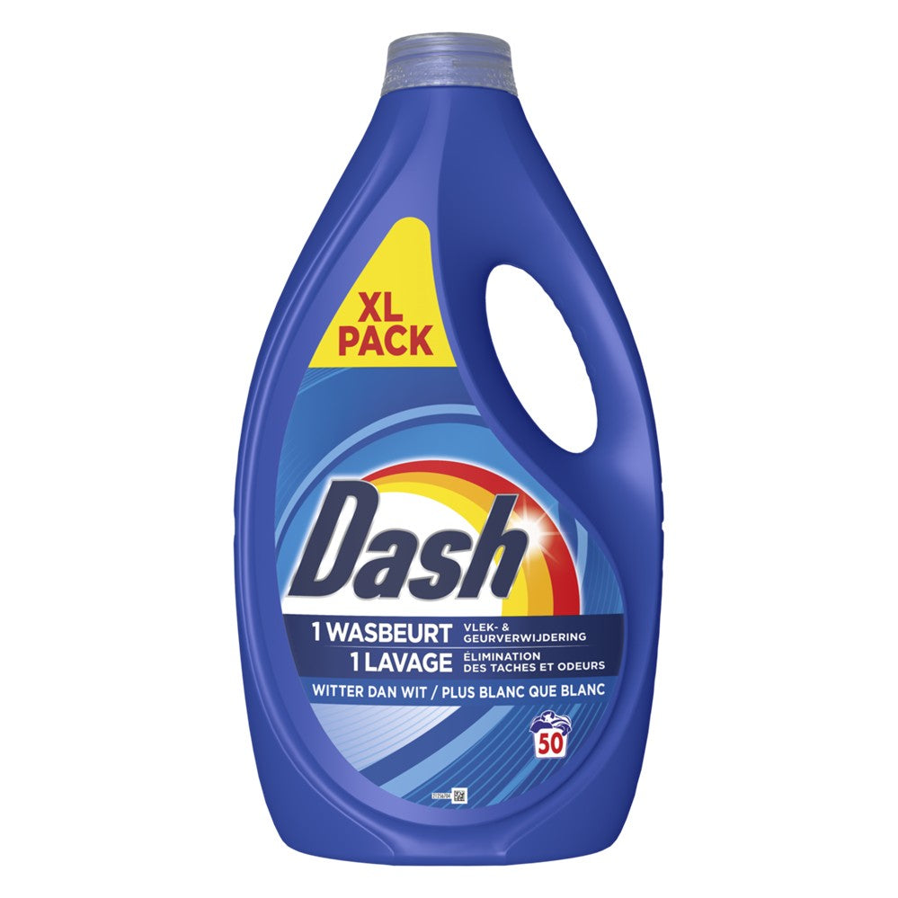 Dash - Wasmiddel - Vloeibaar - Witter Dan Wit - 50Wb/2250ml