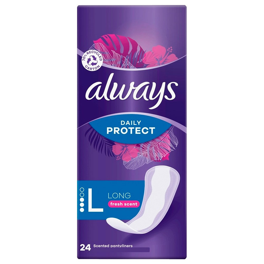 Always - Inlegkruisjes - 3 Long - Daily Protect - Fresh Scent - 24 Stuks
