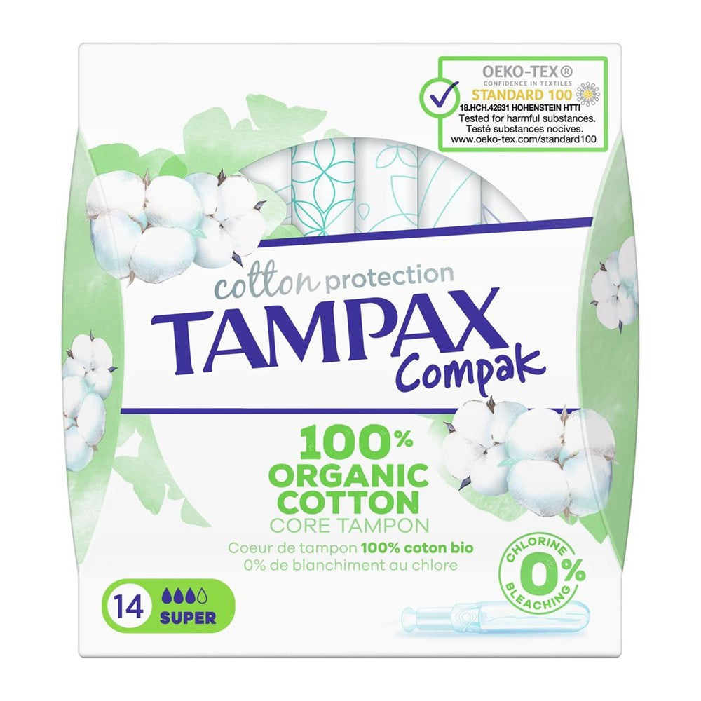 Tampax - Tampons - 3 Super - Compak - Cotton Protection - 14 Stuk