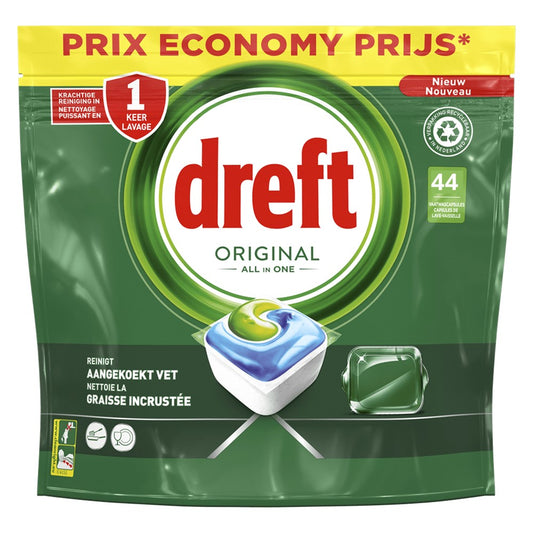 Dreft - Vaatwas - Capsule - Original - All-in 1 - 44Wb/594g