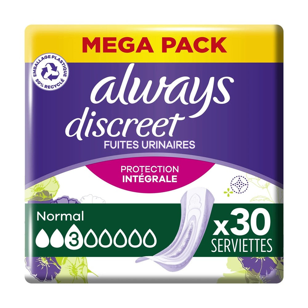 Always Discreet - Maandverband - 3 Normal - Pack Promo - 30 Stuks