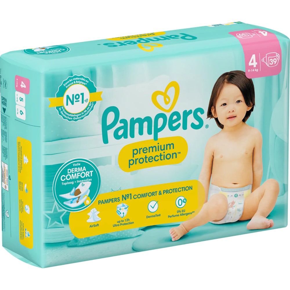 Pampers Premium Protection - Luiers - Size 4 - 9-14kg - 39 Stuks