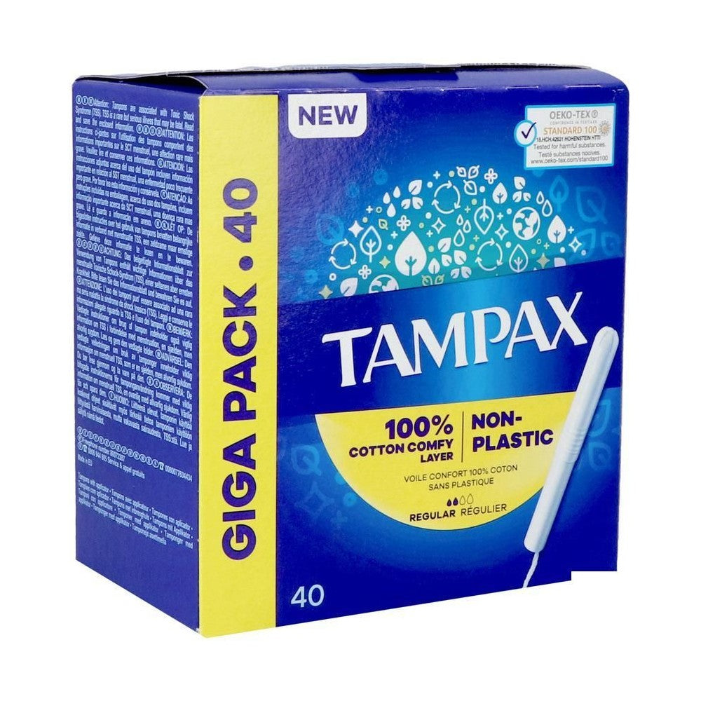 Tampax - Tampons - 2 Regular - Giga Pack - 40 Stuks