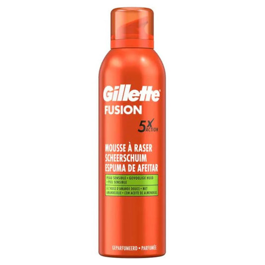 Gillette Fusion - Scheerschuim - Sensitive - Almond Oil - 250ml