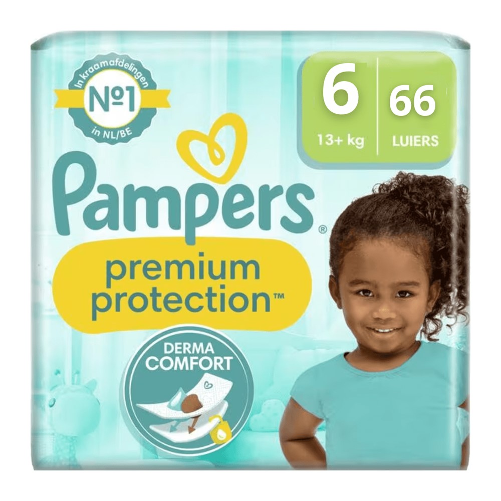 Pampers Premium Protection - Luiers - Size 6 - 13+ kg - 66 Stuks