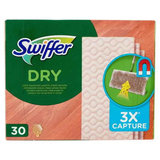 Swiffer - Vochtige Vloerdoekjes - Navulling - Dry - 3x Capture - 30 Stuks