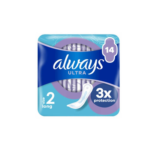 Always Ultra Day - Maandverband - 2 Long - 3X Protection  - 14 Stuks