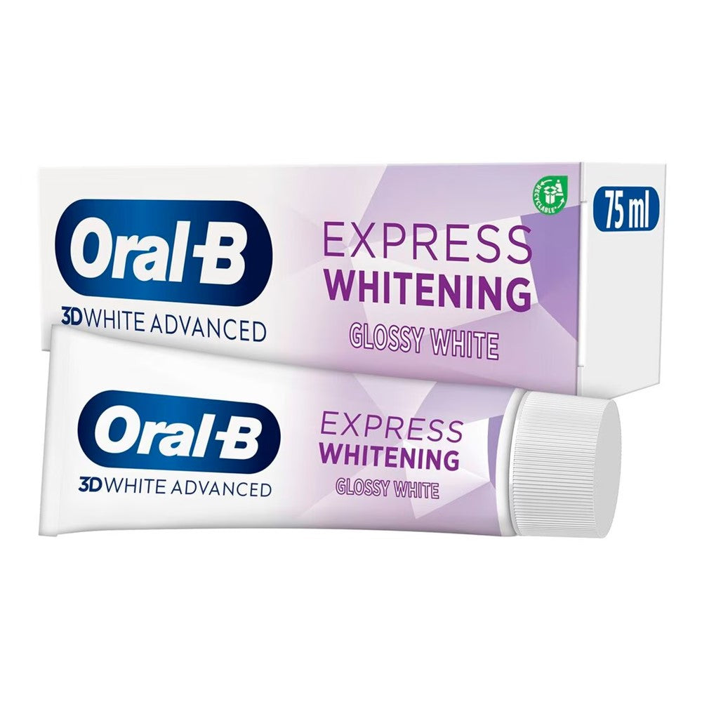 Oral B - Tandpasta - 3D White Advanced - Glossy White - 75ml