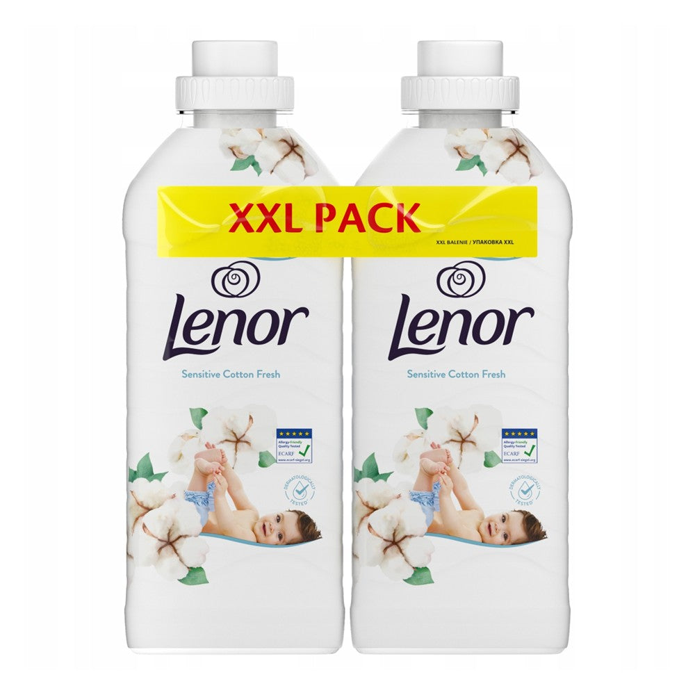 Lenor - Wasverzachter - Vloeibaar - Cotton Fresh - Sensitive - 2 x 37Wb/925ml