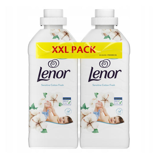 Lenor - Wasverzachter - Vloeibaar - Cotton Fresh - Sensitive - 2 x 37Wb/925ml
