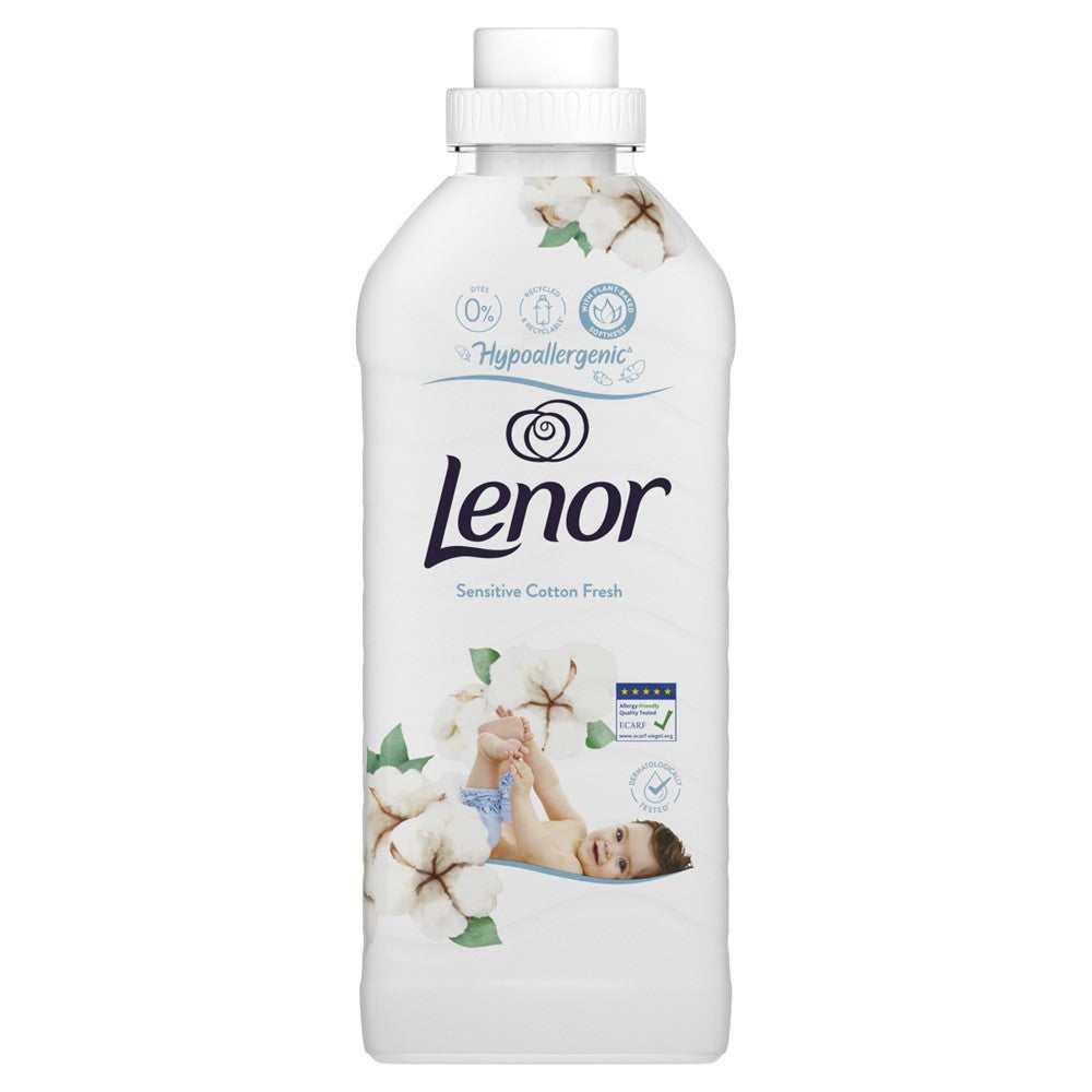 Lenor - Wasverzachter - Vloeibaar - Sensitive Cotton Fresh - Hypoallergenic - 32Wb/810ml