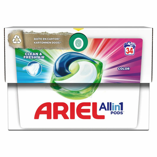 Ariel - Wasmiddel - Pods - All-in 1 Pods - Color - Clean & Fresh Air - 34Wb/703.8g