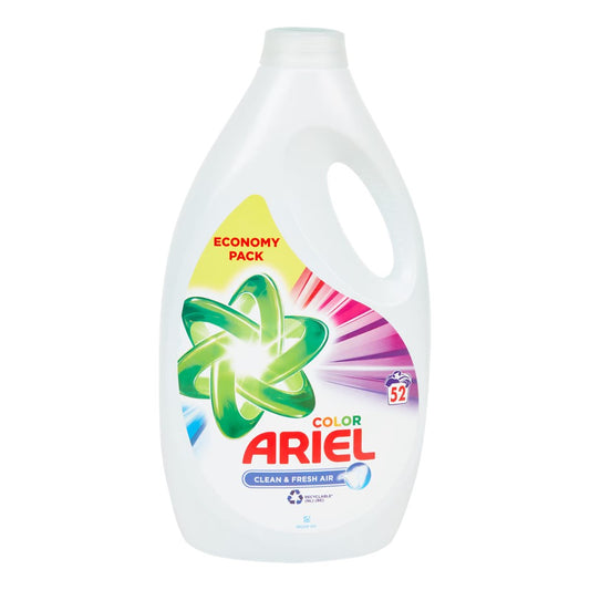 Ariel - Wasmiddel - Vloeibaar - Color - Clean & Fresh Air - 52Wb/2340ml