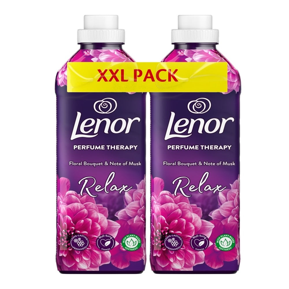 Lenor - Wasverzachter - Vloeibaar - Relax - Floral Bouquet & Note of Musk - 2x32Wb/2x810ml