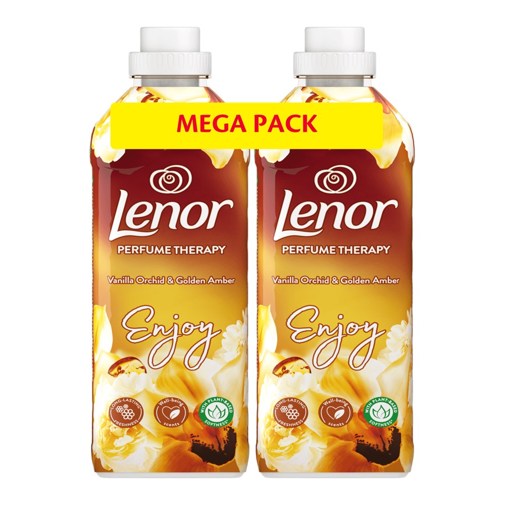 Lenor - Wasverzachter - Vloeibaar - Enjoy - Vanilla Orchid & Golden Amber - 2x37Wb/2x925ml