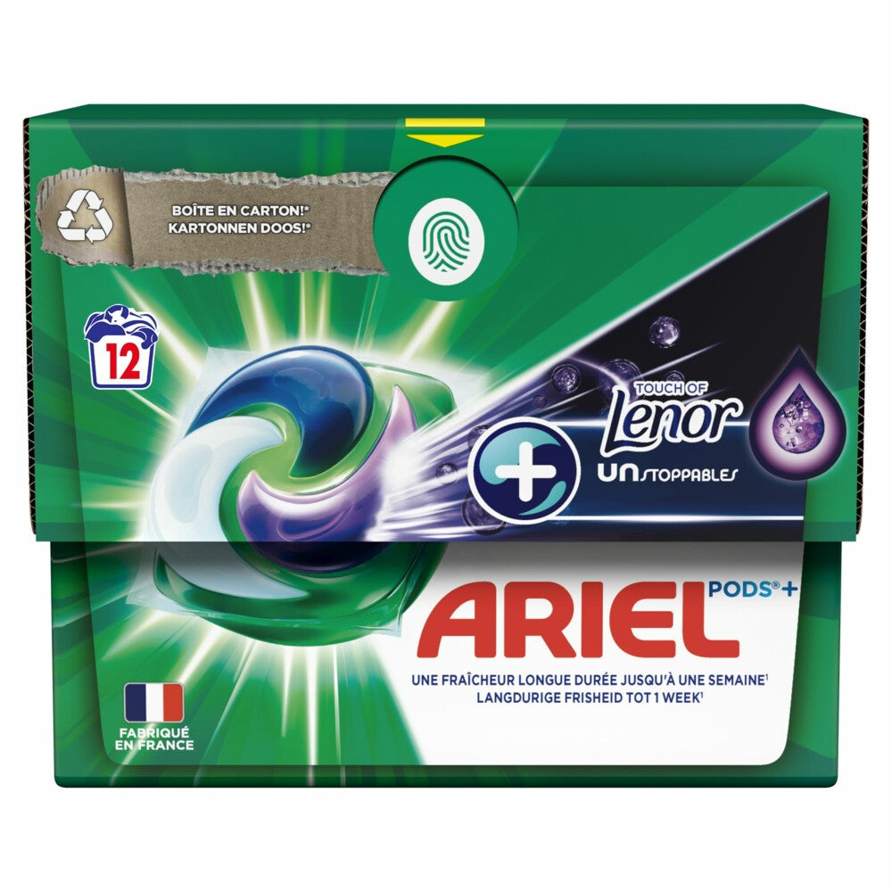 Ariel - Wasmiddel - Pods - Touch of Lenor Unstoppables+ - 12Wb/266.4g