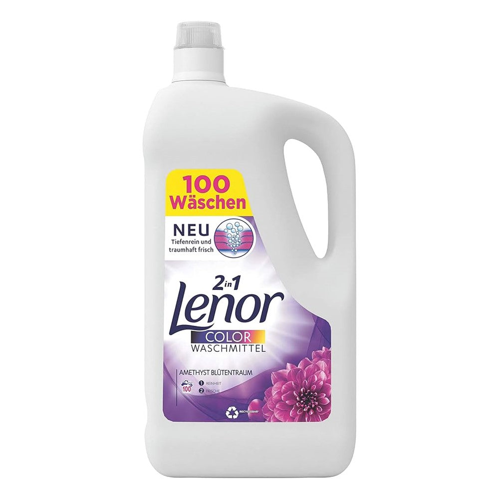 Lenor - Wasmiddel - Vloeibaar - Color - Amethist & Bloemen Boeket - 100Wb/5000ml