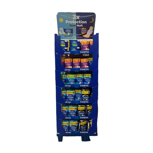 Always - Display - Maandverband - 9 Assortimenten -  + Tampax - 103 Stuks