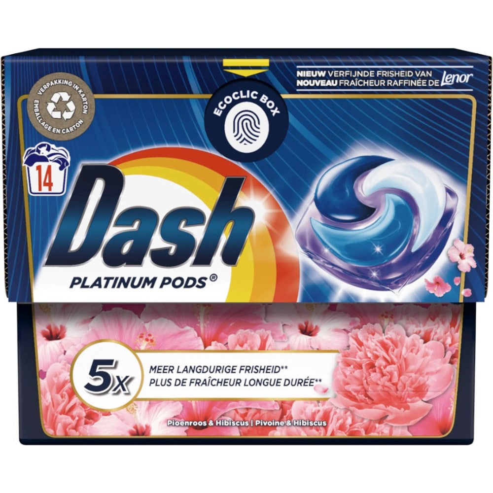 Dash - Wasmiddel - Pods - Peony & Hibiscus - 14Wb/331.8g