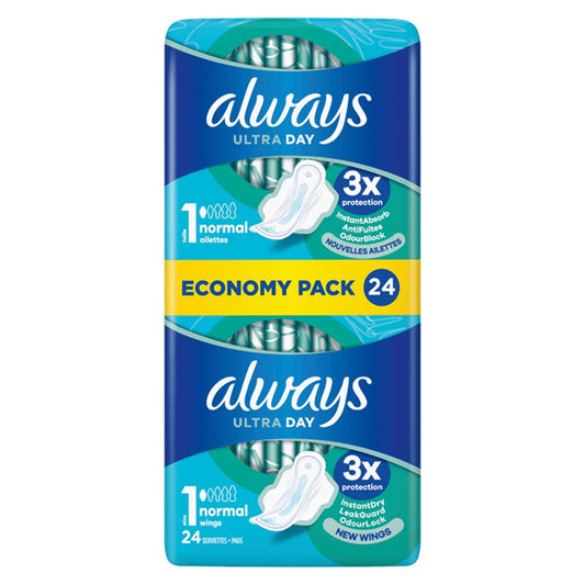 Always - Maandverband - 1 Normal With Wings - Ultra Day - Economy Pack - 24 Stuks