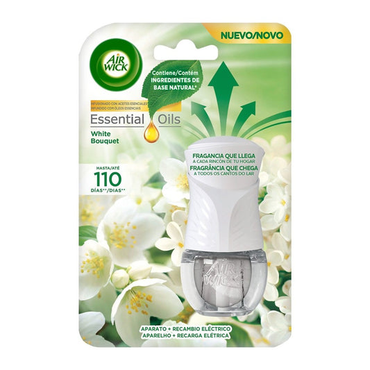 Air Wick Essential Oils - Elektrisch Luchtverfrisser - Navulling - White Bouquet - 19ml