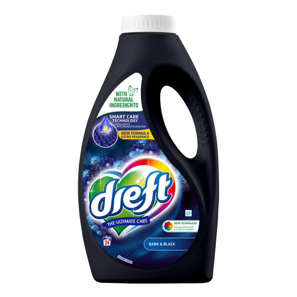 Dreft - Wasmiddel - Vloeibaar - The Ultimate Care - Dark & Black - 24Wb/1.2L