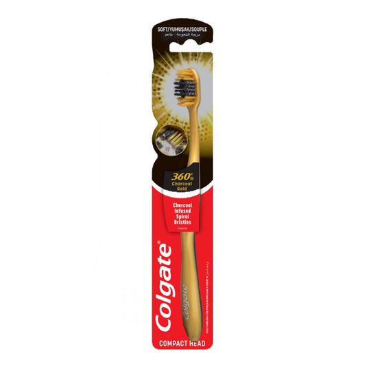 Colgate - Tandenborstel - 360° Charcoal Gold - Soft - 1 stuk