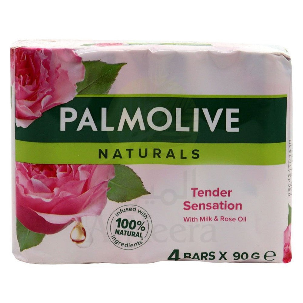 Palmolive Naturals - Zeeptablet - Bar - Tender Sensation - Milk & Rose Oil - 4 x 90g