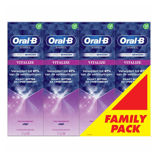 Oral B - Tandpasta - 3D White - Vitalize - 4 x 75ml