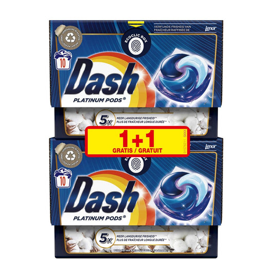 Dash - Wasmiddel - Pods - Platinum - Cotton Fresh - 2x10Wb/237g