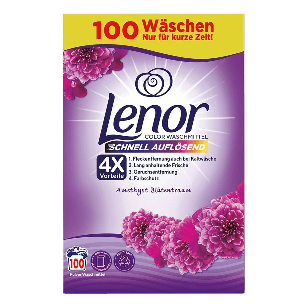 Lenor - Wasmiddel - Waspoeder - Color - Amethyst & Floral Bouquet - 100Wb/6kg