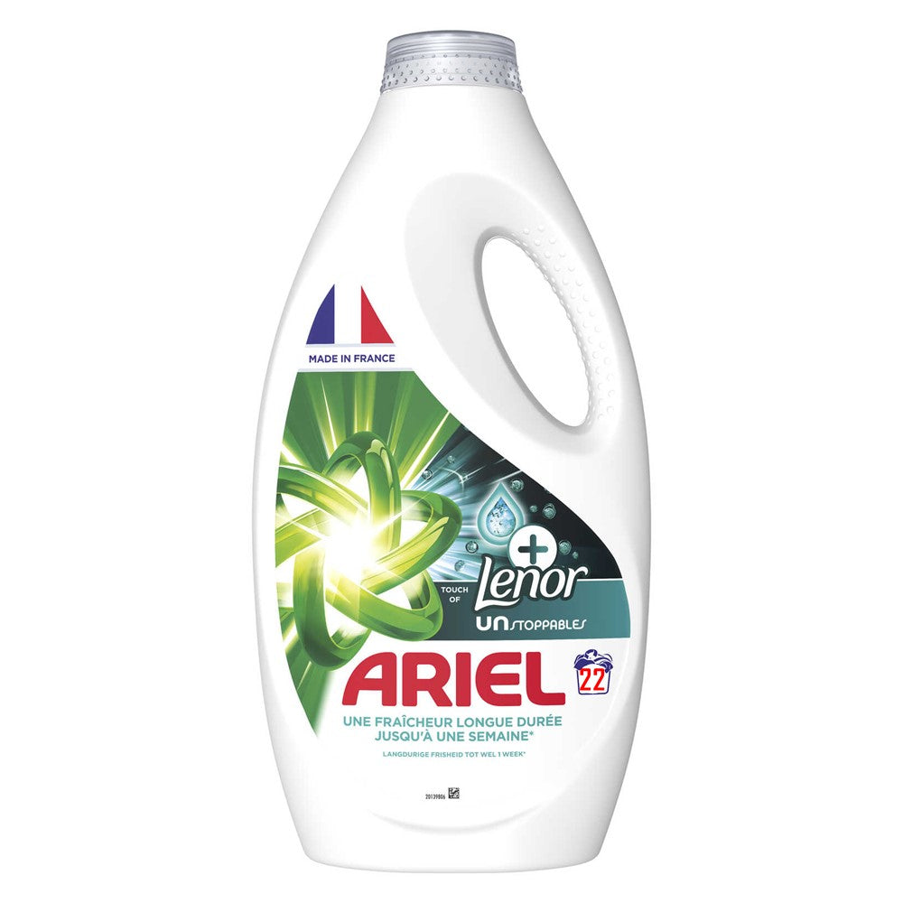 Ariel - Wasmiddel - Vloeibaar - Touch of Lenor Unstoppables+ - 22Wb/990ml