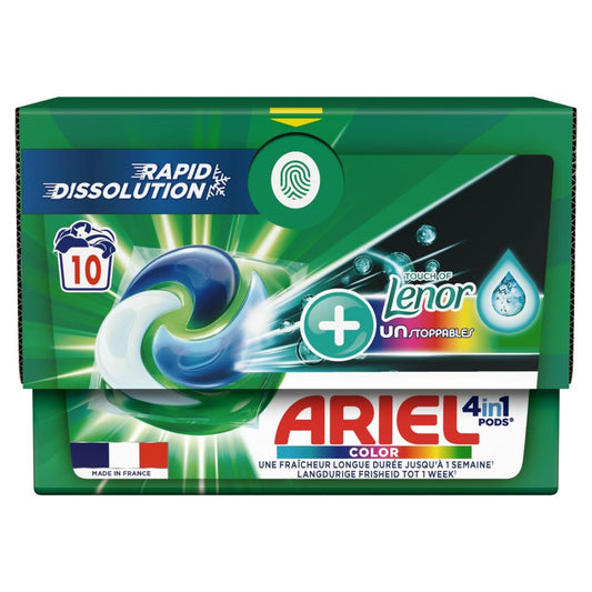 Ariel - Wasmiddel - Pods - Color + Unstoppables - Touch of Lenor - 10Wb/215g