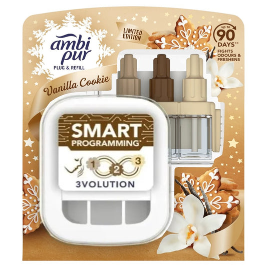 Ambi Pur - Elektrisch Luchtverfrisser - Starterset - 3 Volution - Plug - Vanilla Cookie - 20ml