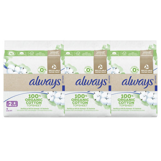 Always Cotton Protection - Maandverband - 2 Long Ultra Wings - 3 x 9 Stuks