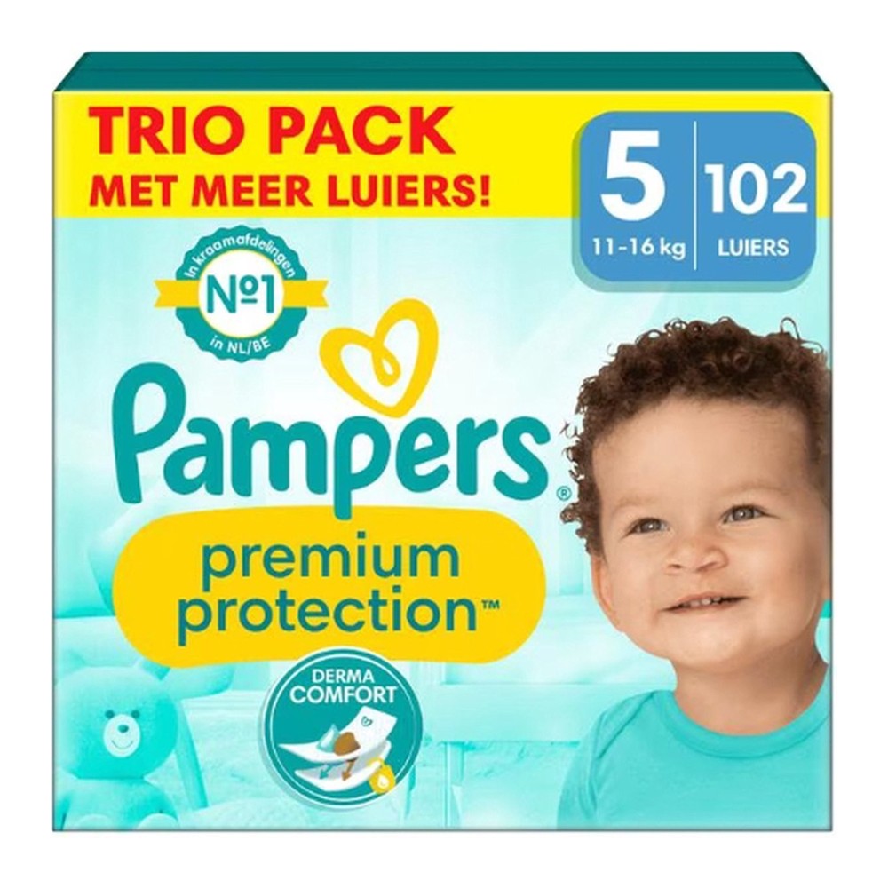 Pampers Premium Protection - Luiers - Size 5 - 11-16kg - Trio Pack - 102 Stuks