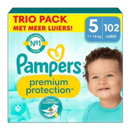 Pampers Premium Protection - Luiers - Size 5 - 11-16kg - Trio Pack - 102 Stuks